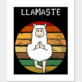 Llamaste Yoga Llama, Fitness Llamas Lover Gift Posters and Art